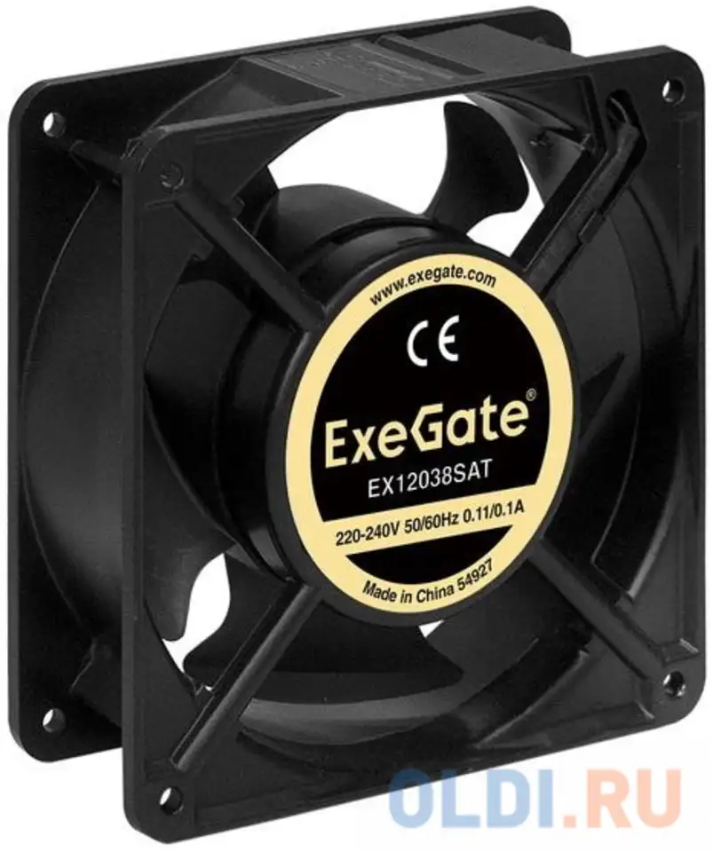 Exegate ex289021rus вентилятор 220в exegate ex12038sat (120x120x38 мм, sleeve bearing (подшипник, фотография 1