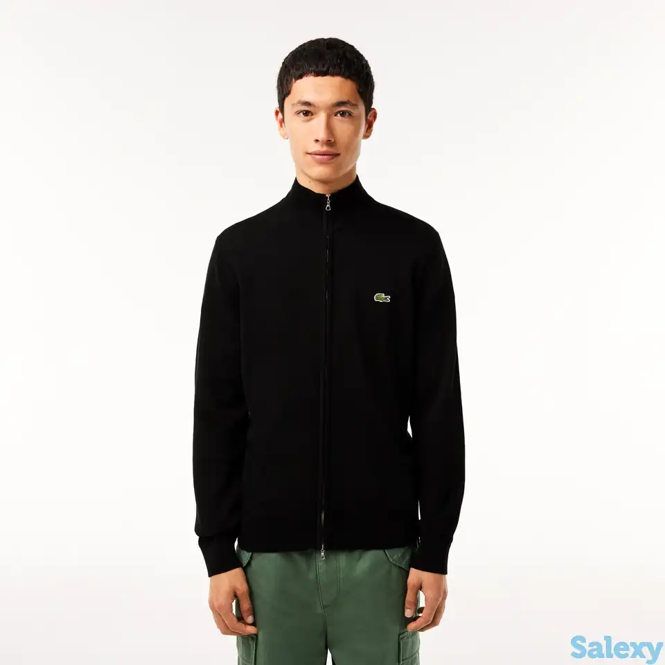 Мужской свитер lacoste на молнии из органического хлопка с воротником-стойкой, фотография 1