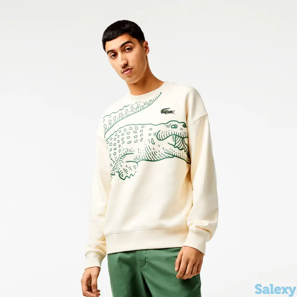 Мужская толстовка lacoste loose fit с круглым вырезом, фотография 1