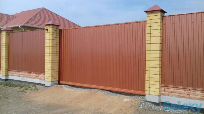 Автоматические ворота откатные с калиткой, фотография 1