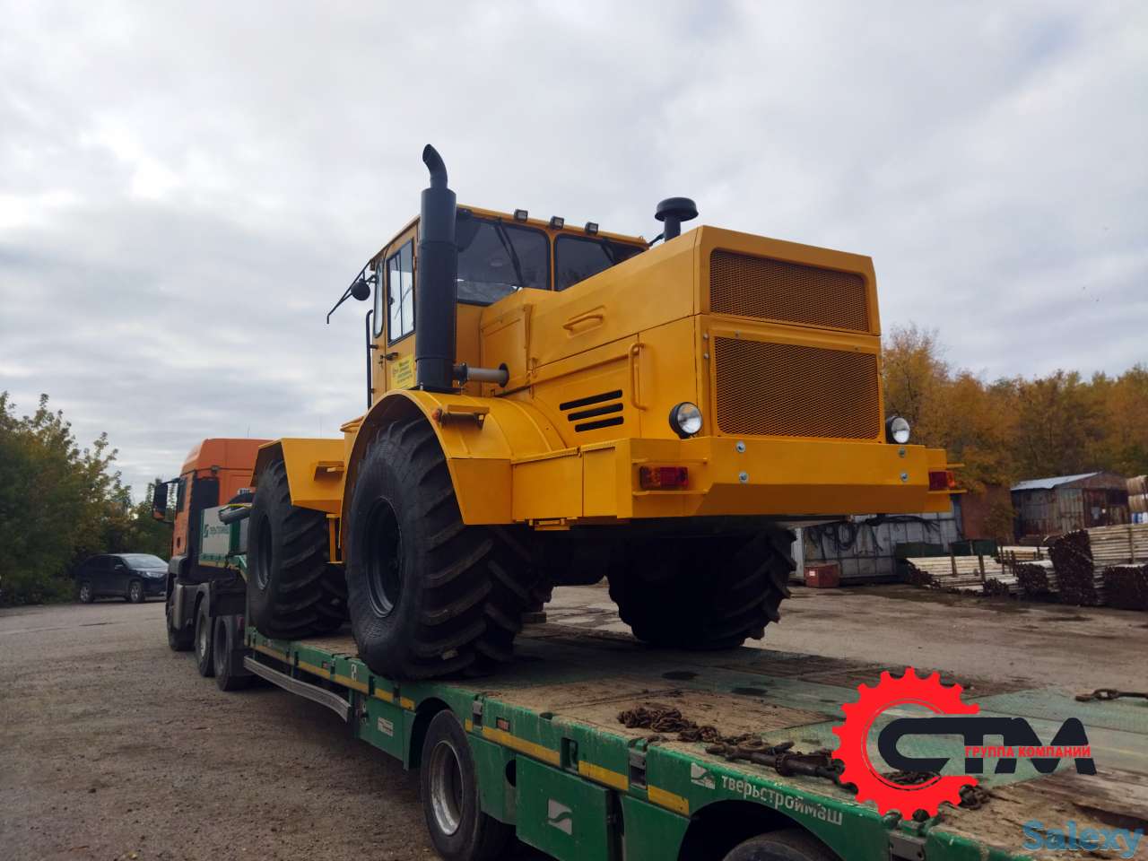 Кировец К-700, бульдозерный отвал, грейдозер дм15, фотография 2