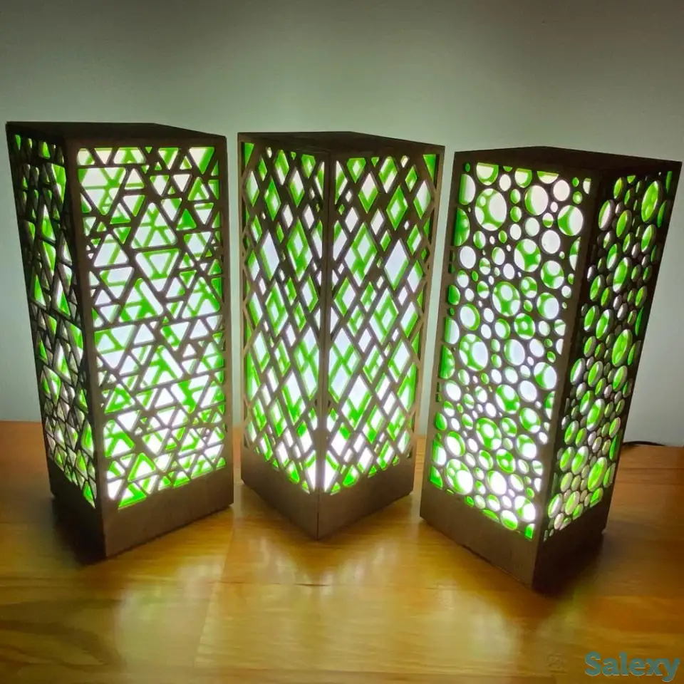 Зелёный Интерьерный светильник - ночник, фотография 11