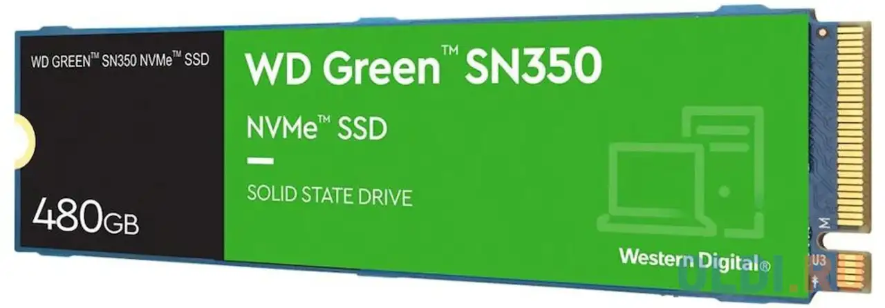 Ssd накопитель western digital green sn350 480 gb pci-e 3.0 x4, фотография 1
