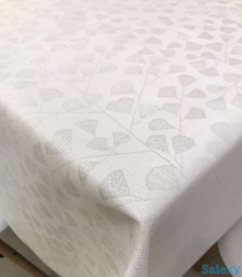 Шикарная испанская скатерть с серебряным люрексом ширина 140 см, фотография 1