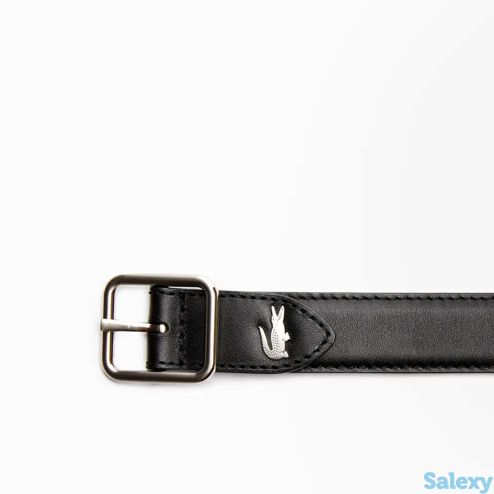 Женский тонкий двусторонний ремень lacoste из гладкой и зернистой кожи, фотография 1