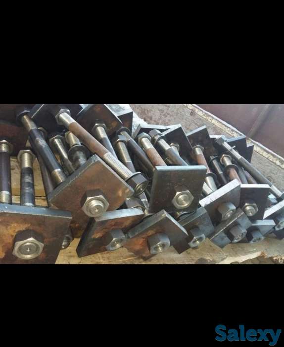 с анкерной плитой тип 2.1 болты металлические фундаментные не дорого, фотография 1