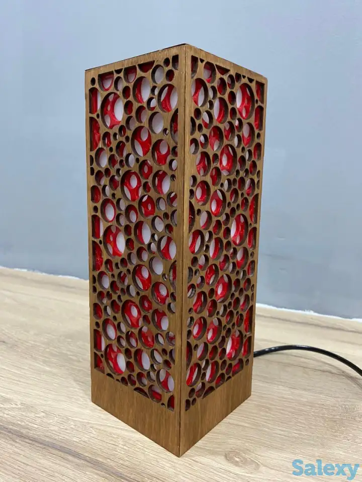 Красный Интерьерный светильник - ночник, фотография 5