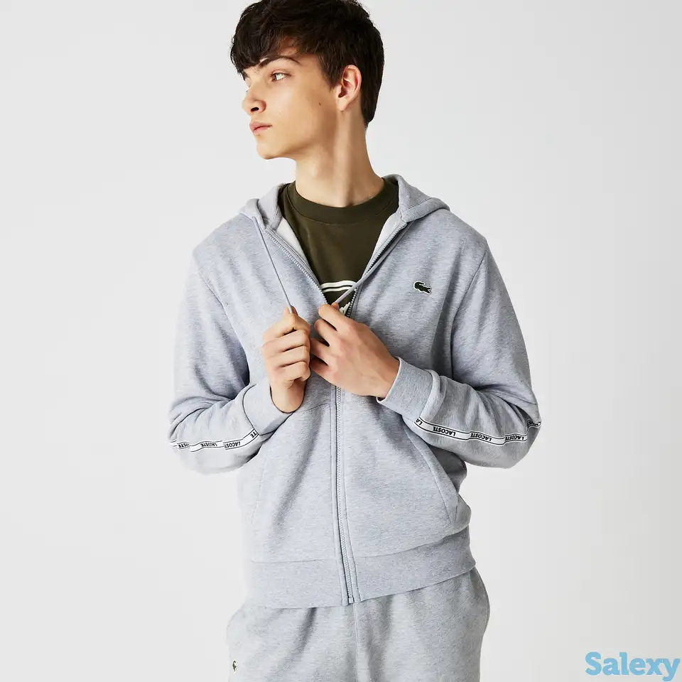 Мужская толстовка lacoste с капюшоном на молнии, фотография 1