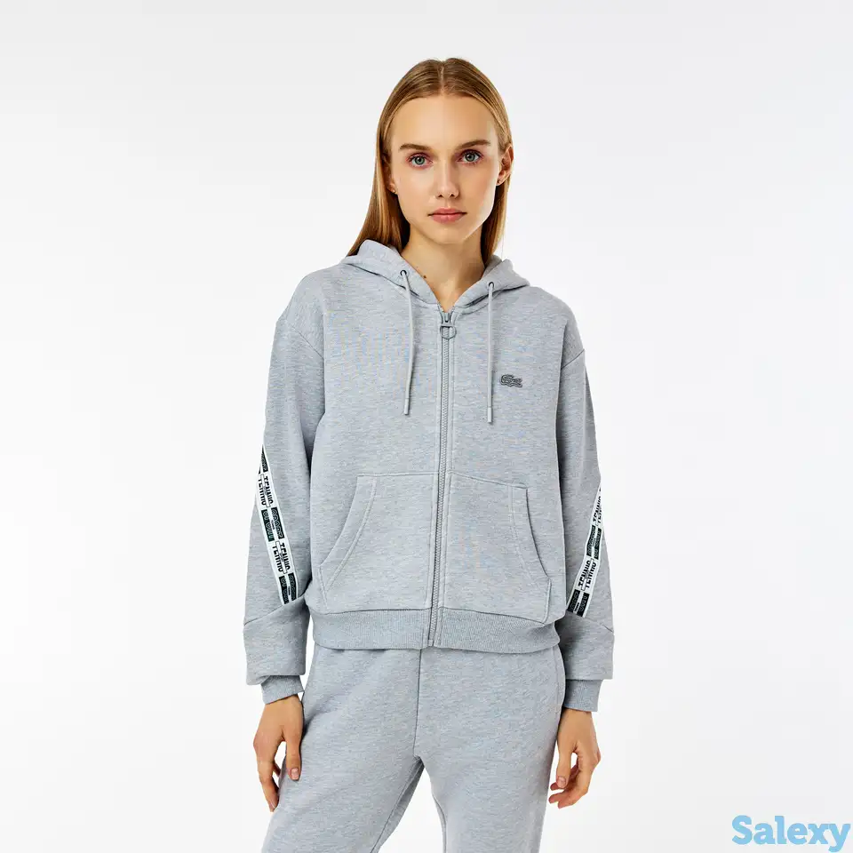 Женская толстовка lacoste crop fit с капюшоном, фотография 1