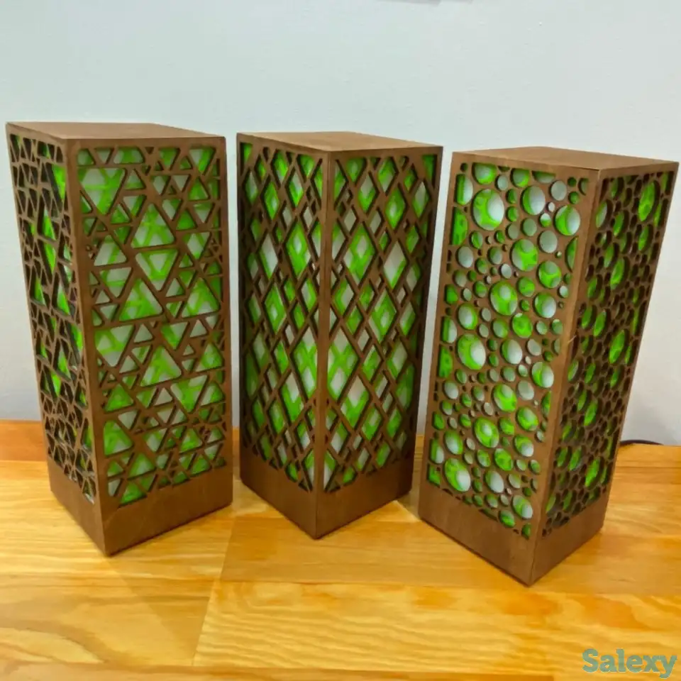 Зелёный Интерьерный светильник - ночник, фотография 10