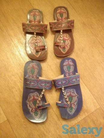 Шлёпанцы кожаные, фотография 1