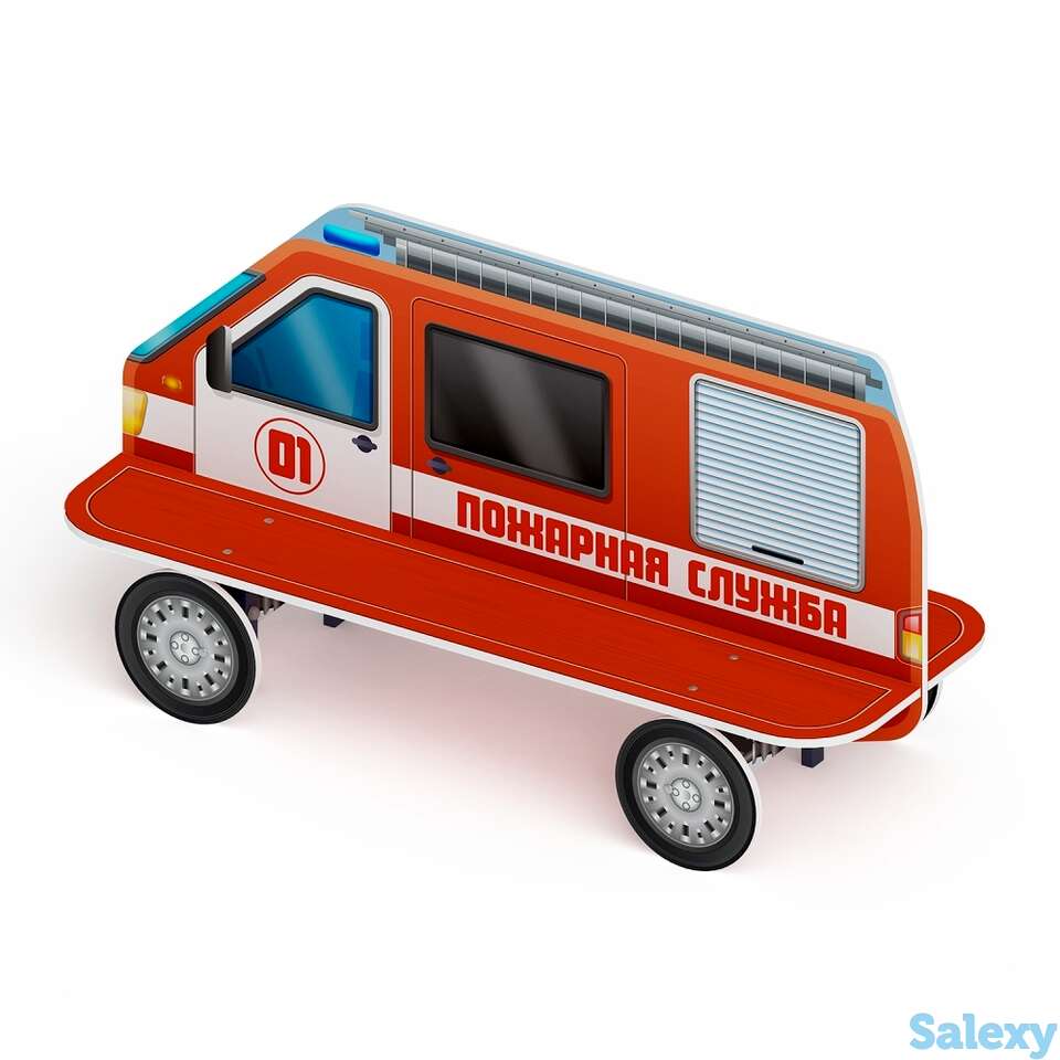 Скамейка детская пожарная машина  мф 41.03.01-01, фотография 1