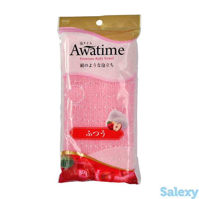 Мочалка для душа он:е awatime premium body towel (розовая, средней жёсткости), фотография 1