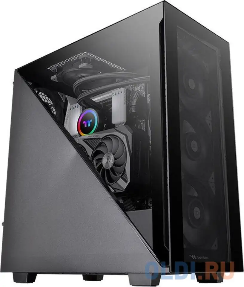 Корпус atx thermaltake divider 300 tg без бп чёрный, фотография 1
