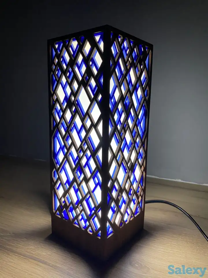 Голубой Интерьерный светильник-ночник, фотография 7