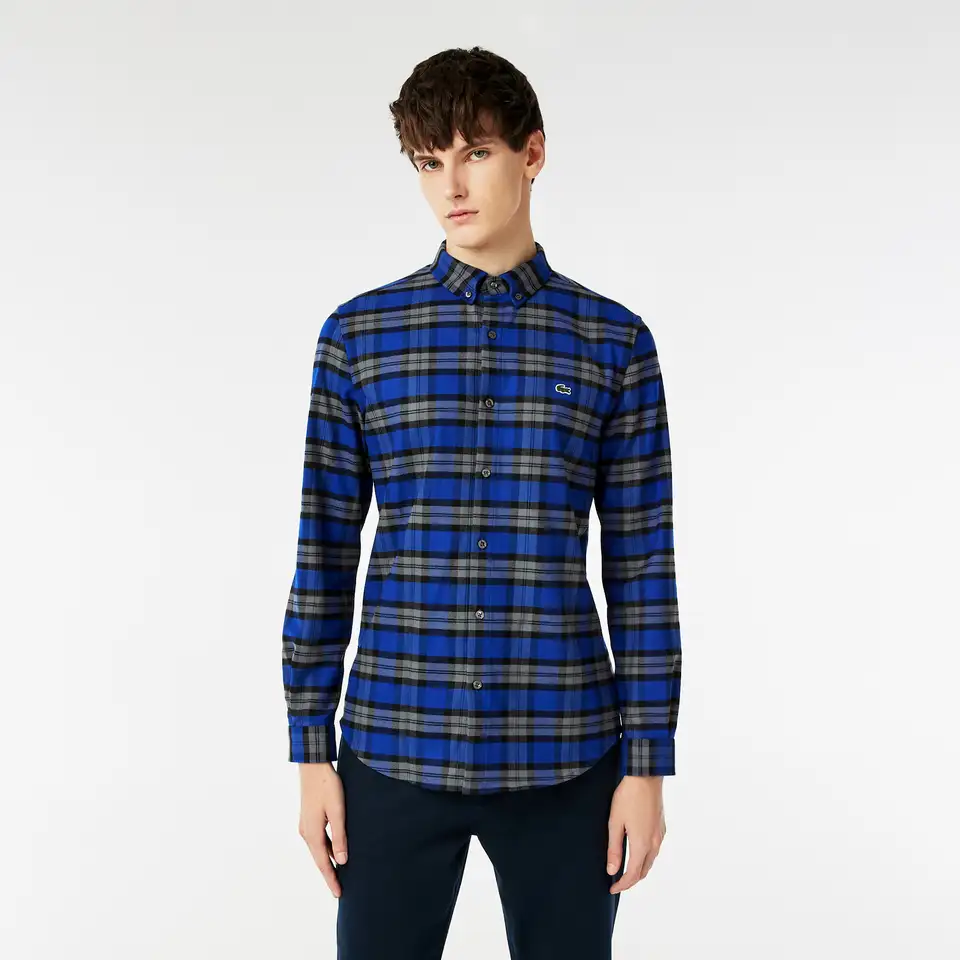 Мужская клетчатая рубашка lacoste, фотография 1