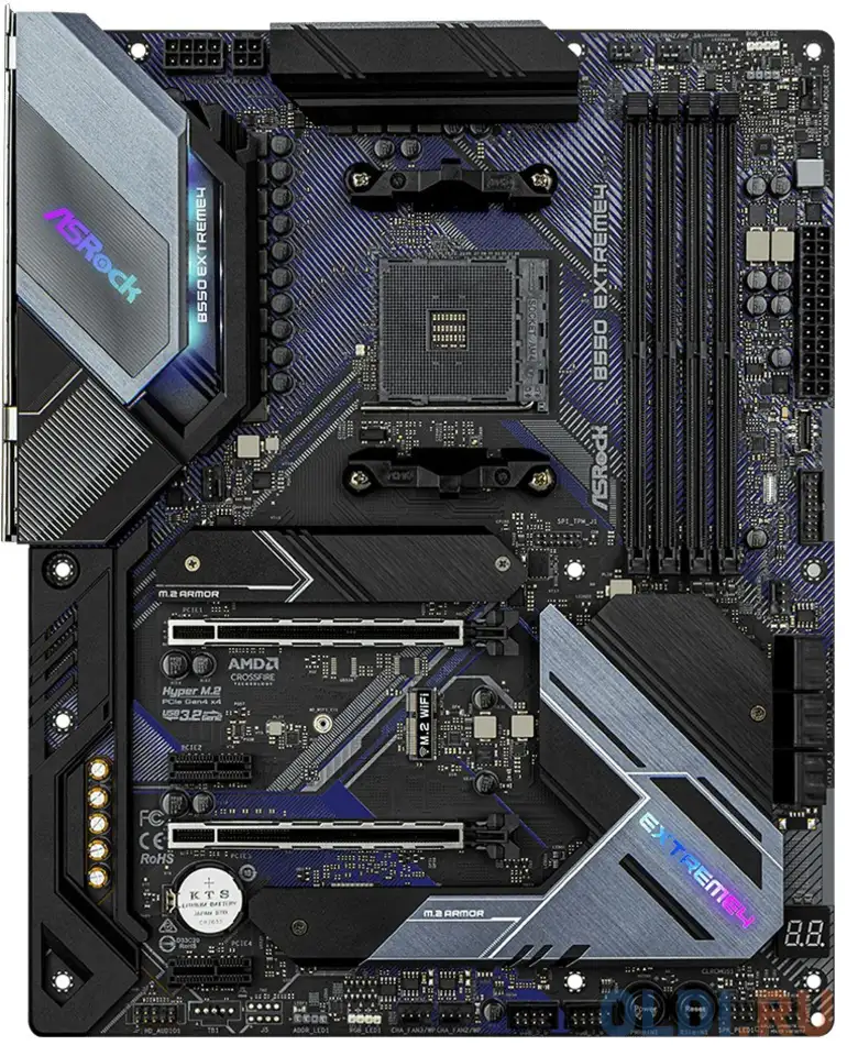 Материнская плата asrock b550 extreme4 socket am4 amd b550 4xddr4 2xpci-e, фотография 1