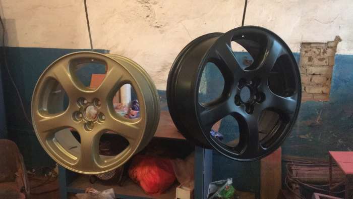 Покраска автомобильных дисков порошковой краской, фотография 1