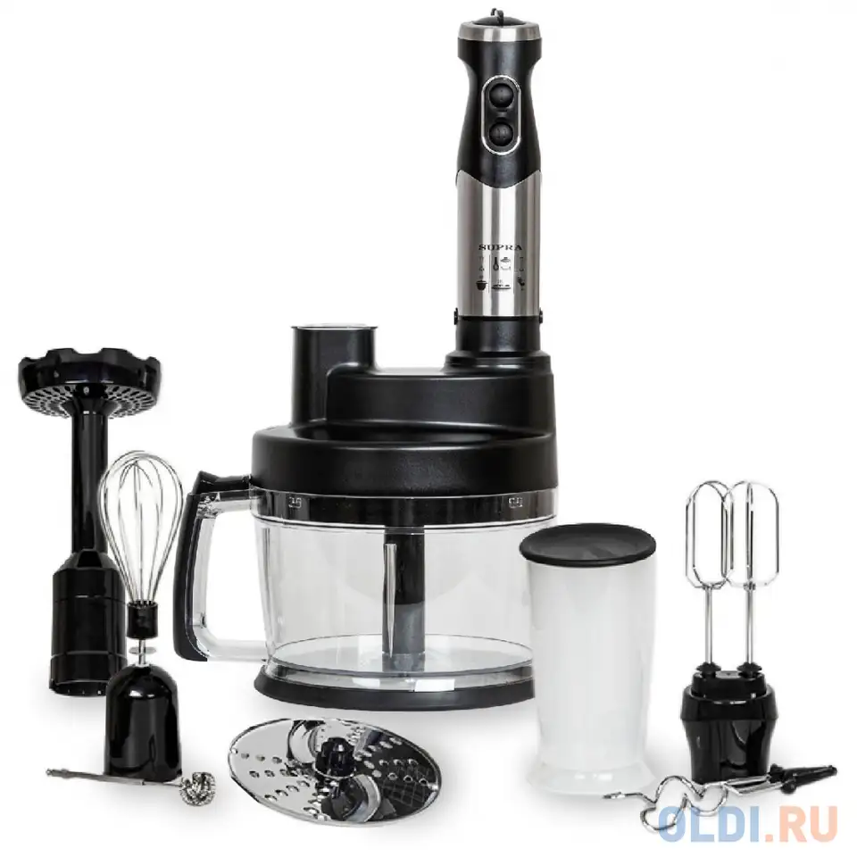 Блендер погружной supra hbs-1240 1400вт чёрный серебристый, фотография 1