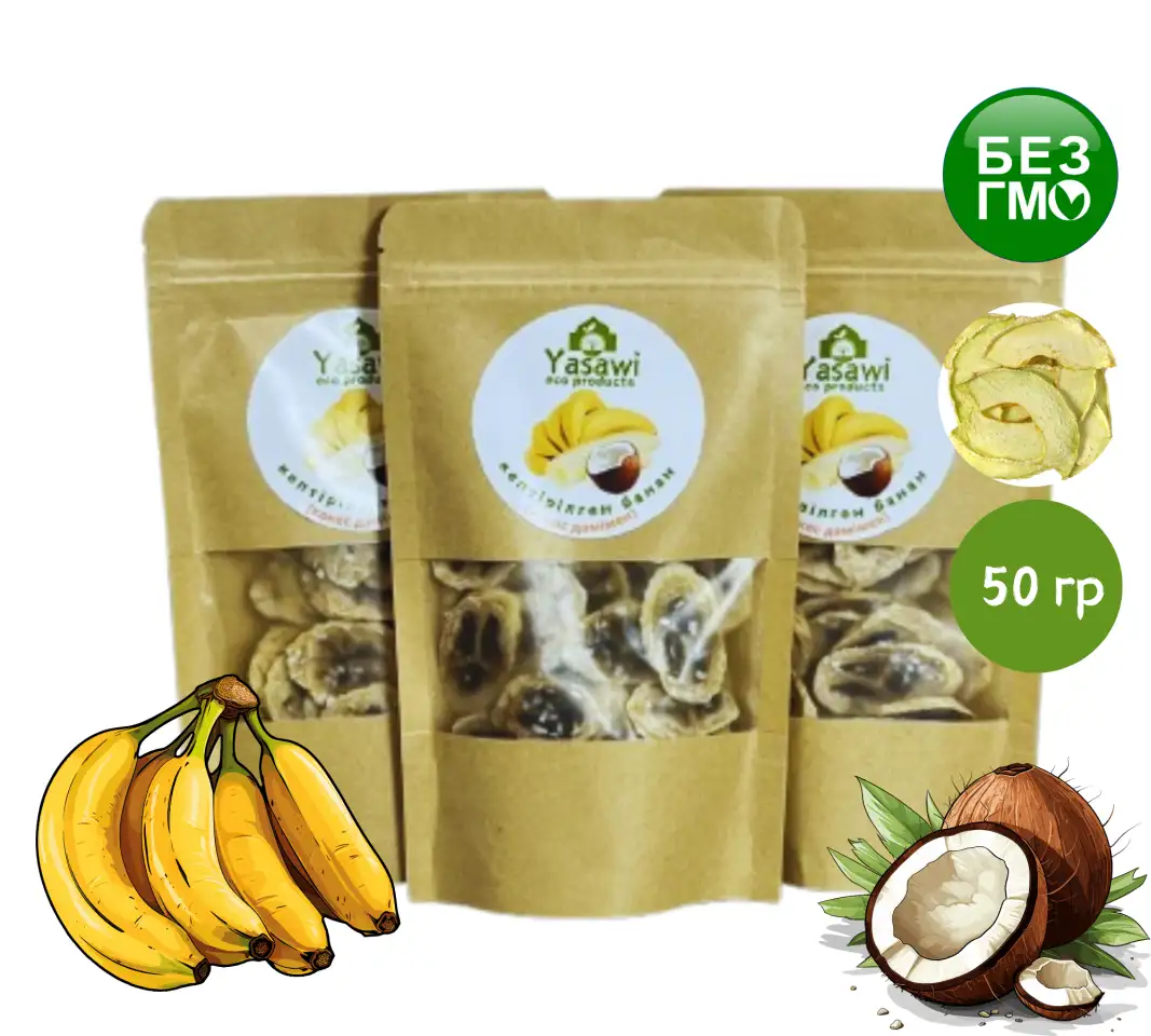 Сушеная бананово-кокосовая смесь, фотография 1