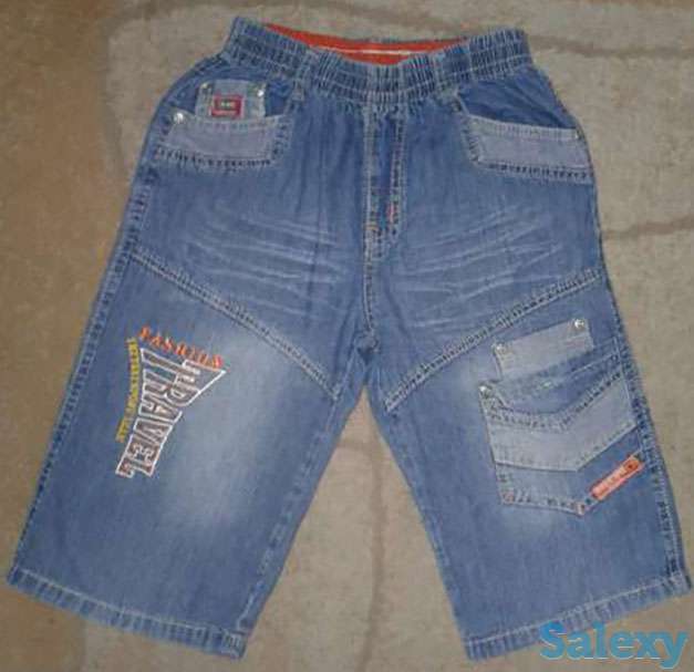 Летние джинсовые шорты на 7 лет, рост 128 см, фотография 1