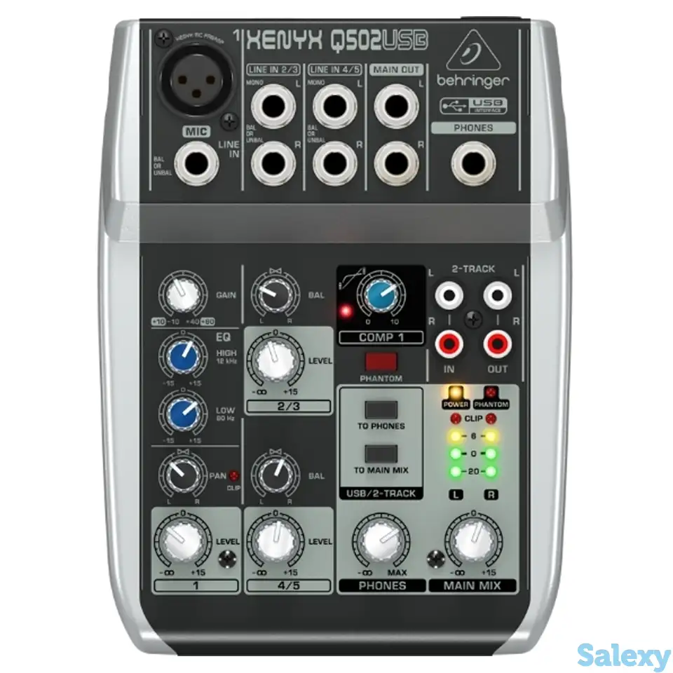 Аналоговый микшерный пульт behringer q502usb, фотография 1