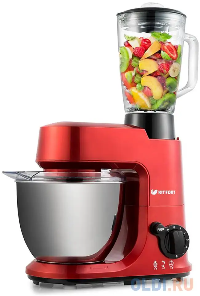 1354-кт планетарный миксер «2 в 1» kitfort.мощность: 1000 вт.ёмкость чаши миксера:, фотография 1