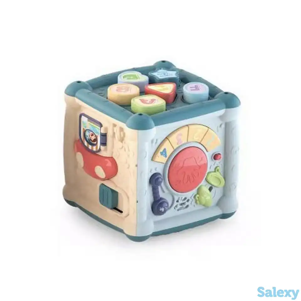 PITUSO: Игрушка развивающая Куб-сортер Всезнайка (свет,звук) 15*15*20см, фотография 1