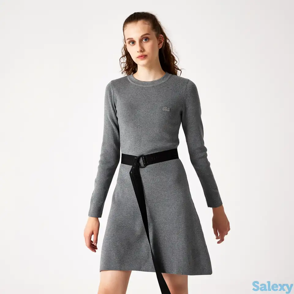 Женское платье lacoste regular fit с поясом, фотография 1