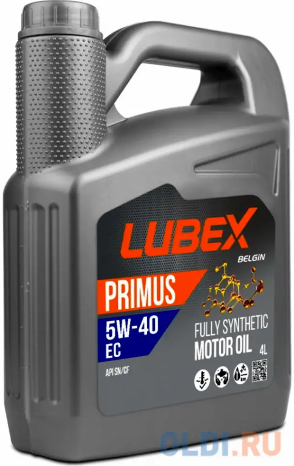 L034-1312-0404 lubex синт. мот.масло primus ec 5w-40 (4л), фотография 1