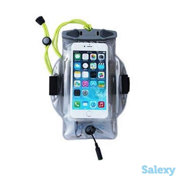 Герметичный чехол aquapac 519 waterproof itunes case large серый, с креплением на руку., фотография 1