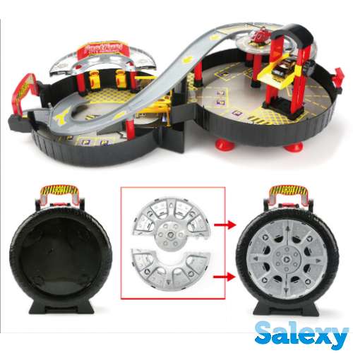 Игровая парковка - гараж, два уровня чемоданчик колесо, фотография 3