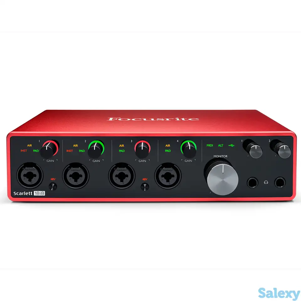 Внешняя студийная звуковая карта focusrite scarlett 18i8 3gen, фотография 1