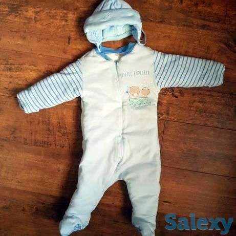 Утепленный комбинезон +шапка Mothercare 3-6 месяцев, фотография 1