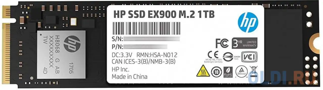 Ssd накопитель hp ex900 1 tb pci-e 3.0 x4 5xm46aa, фотография 1