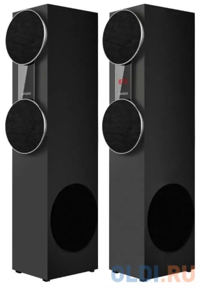Колонки 2.0 ginzzu gm-325 черный, фотография 1