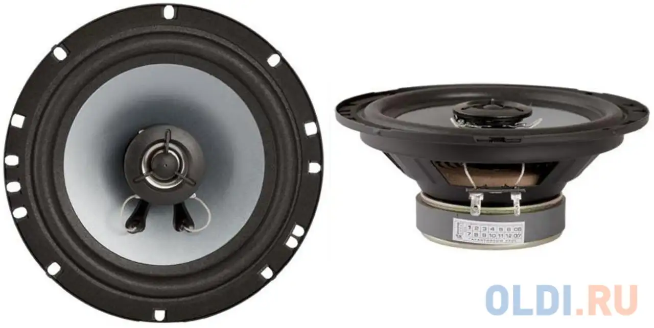 Автоакустика kicx pd-652 коаксиальная 2-полосная 16см 50вт-100вт, фотография 1