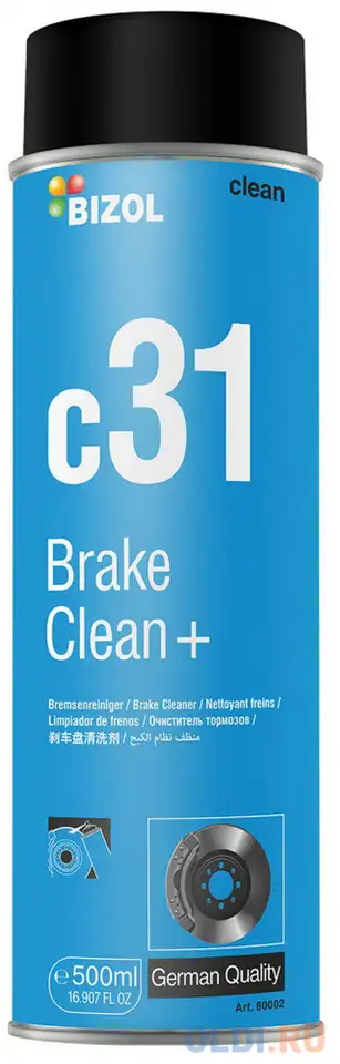 80002 bizol очист.тормозов brake clean c31+ (0,5л), фотография 1