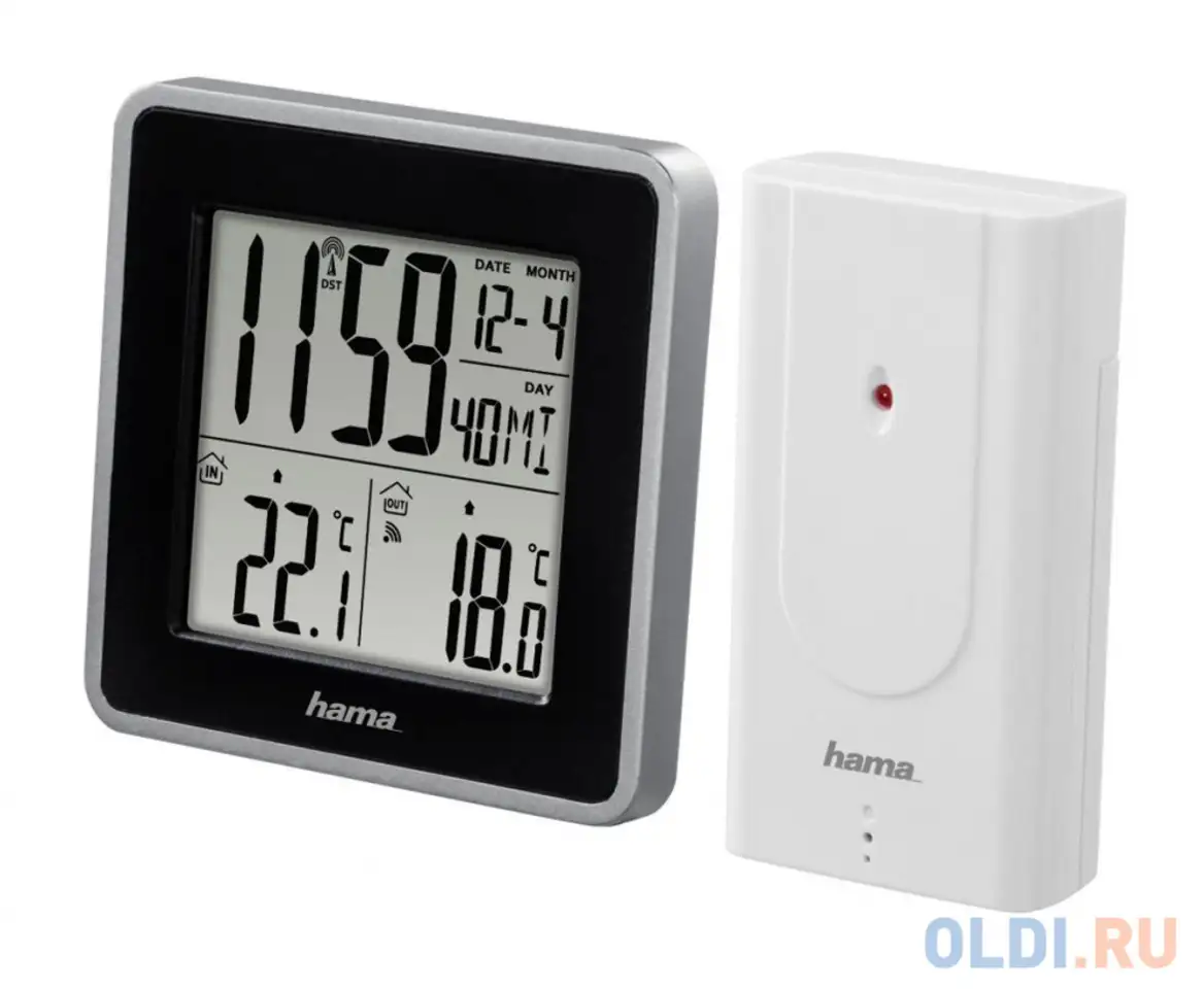 Погодная станция hama ews intro серебристый/черный, фотография 1