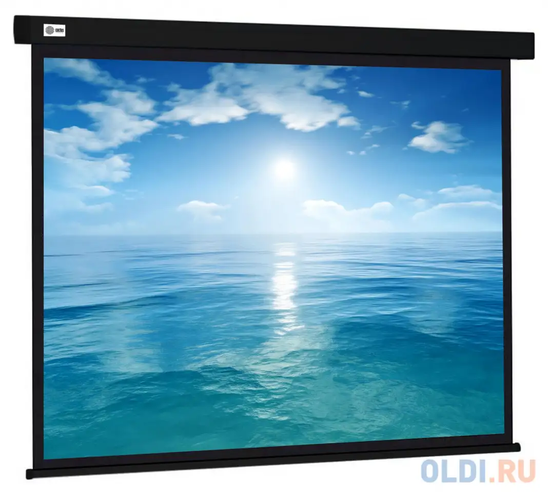 Экран cactus 104.6x186см wallscreen cs-psw-104x186-bk 16:9 настенно-потолочный рулонный черный, фотография 1