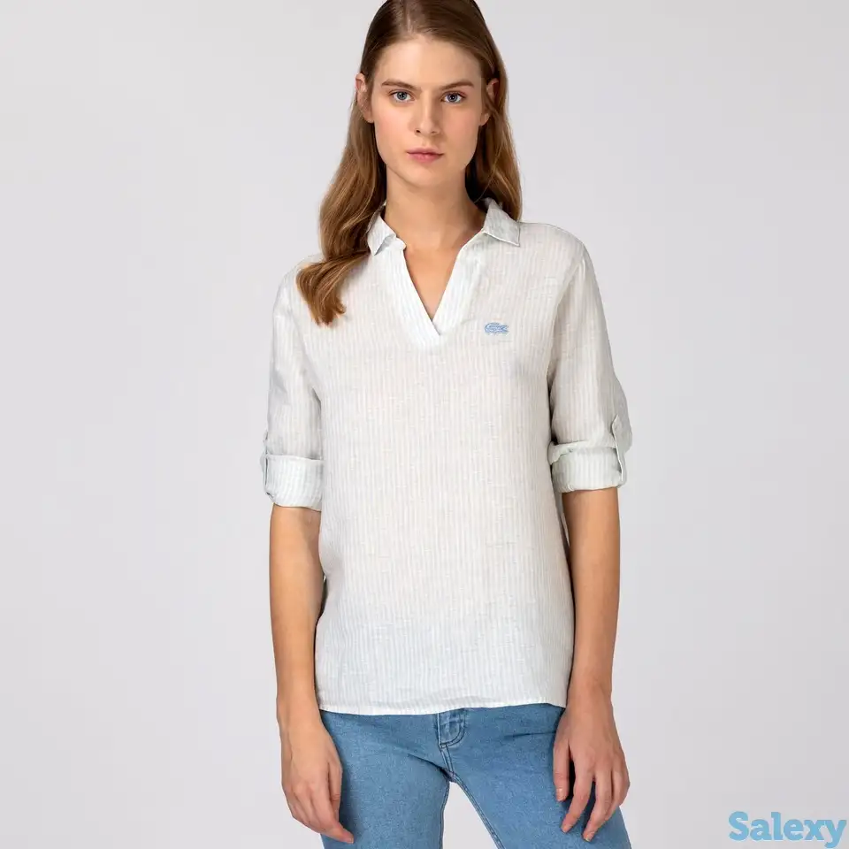 Женская льняная рубашка lacoste, фотография 1