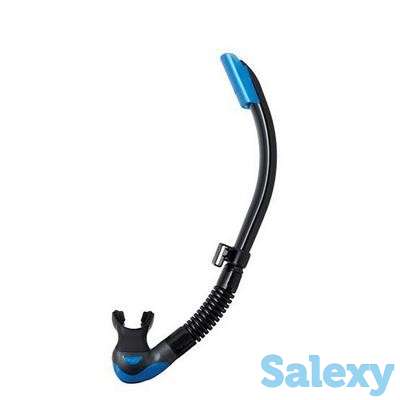 Трубка подводная tusa platina ll (черный силикон) fishtail blue, фотография 1