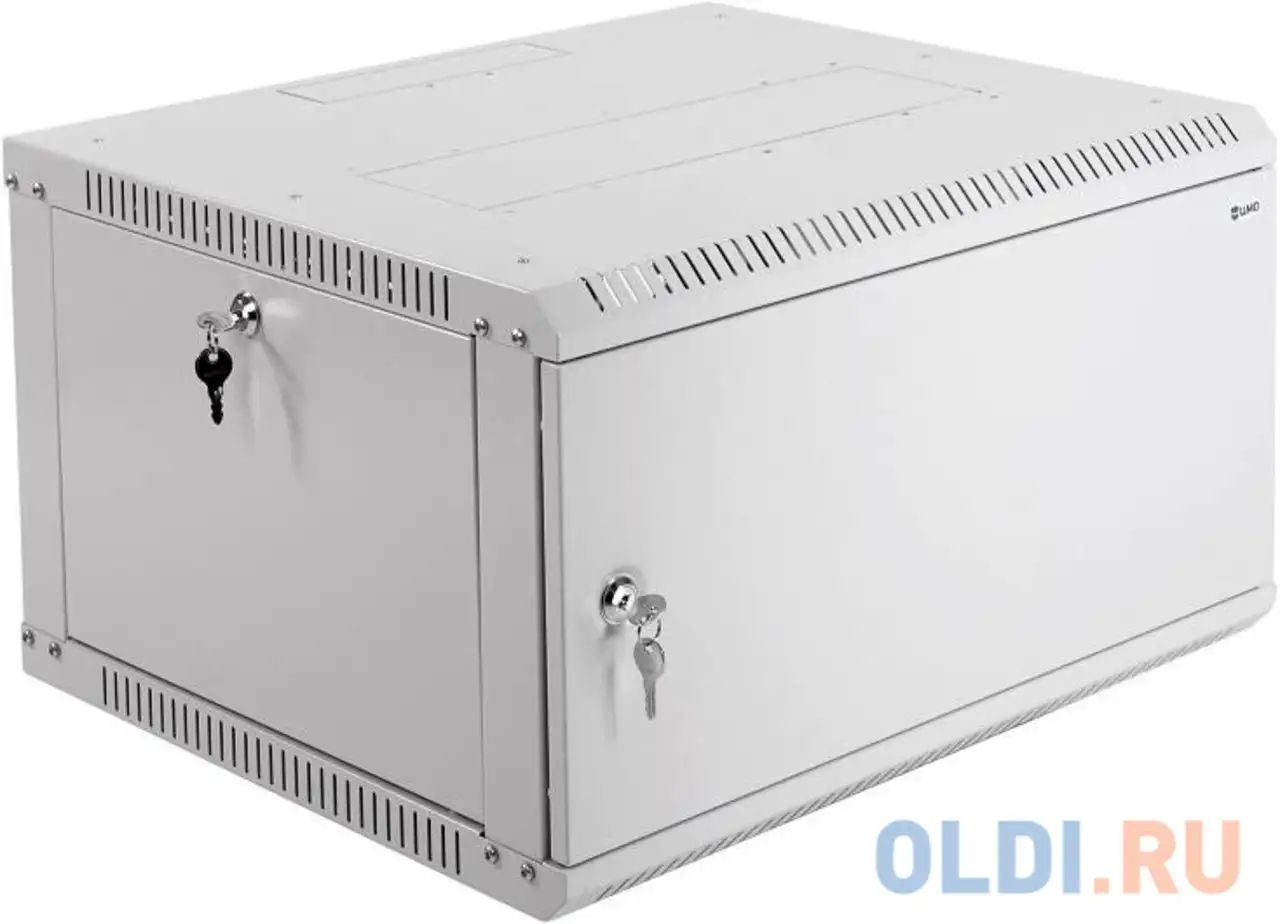 Шкаф настенный разборный 6u цмо шрн-э-6.650.1 600х650mm дверь металл, фотография 1