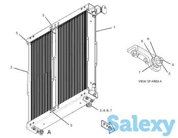 Радиатор масляный на экскаватор-погрузчик Caterpillar 428 (C, D, E, F), 432 (C, D, E, F) Кат, Cat, фотография 1