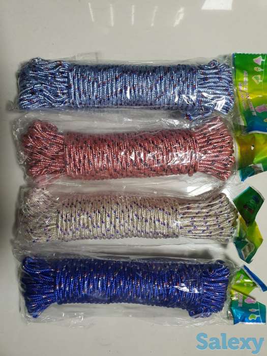 Веревка хозяйственная качественная 20м синяя, фотография 7