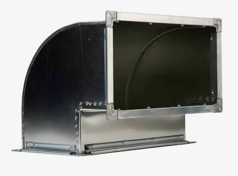 Отвод прямоугольный 90, Размер 1:мм, Размер 2:мм, s 0,5-1 мм, L 225-900 мм, фотография 1