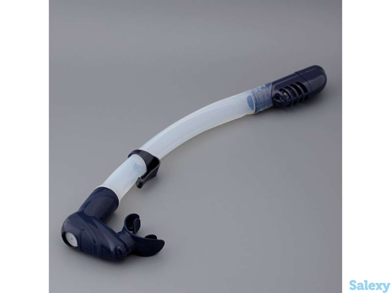 Трубка подводная sargan агидель (прозрачный силикон) т.синяя, фотография 1