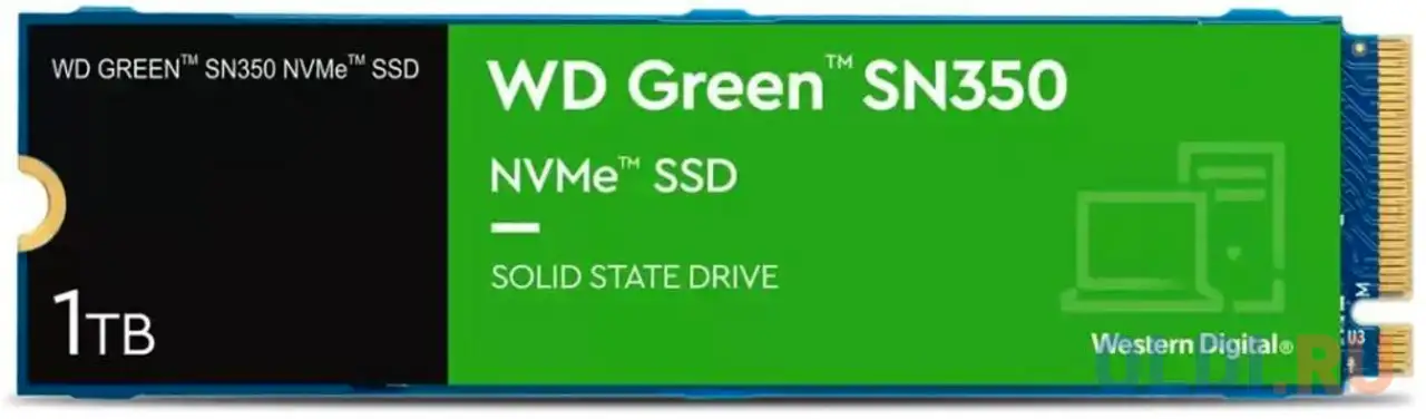 Ssd накопитель western digital green sn350 1 tb pci-e 3.0 x4, фотография 1