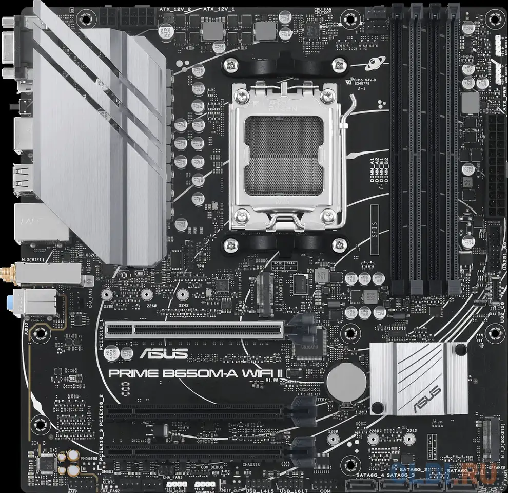 Материнская плата asus prime b650m-a wifi ii, фотография 1