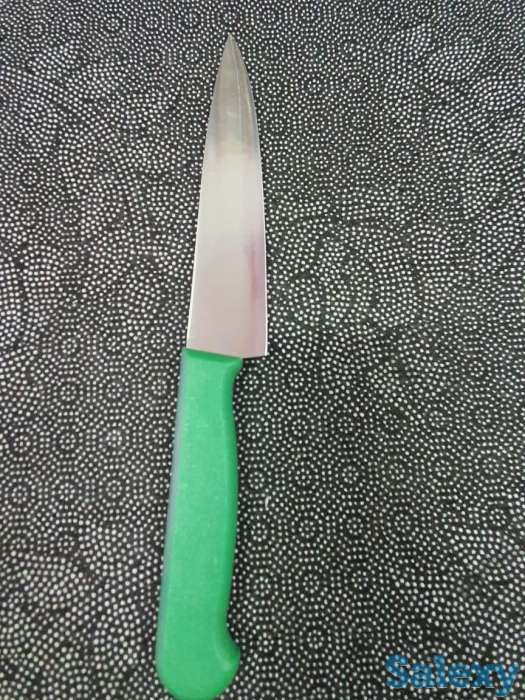 Нож кухонный Трамонтина универсальный для нарезания всего зеленый, фотография 1